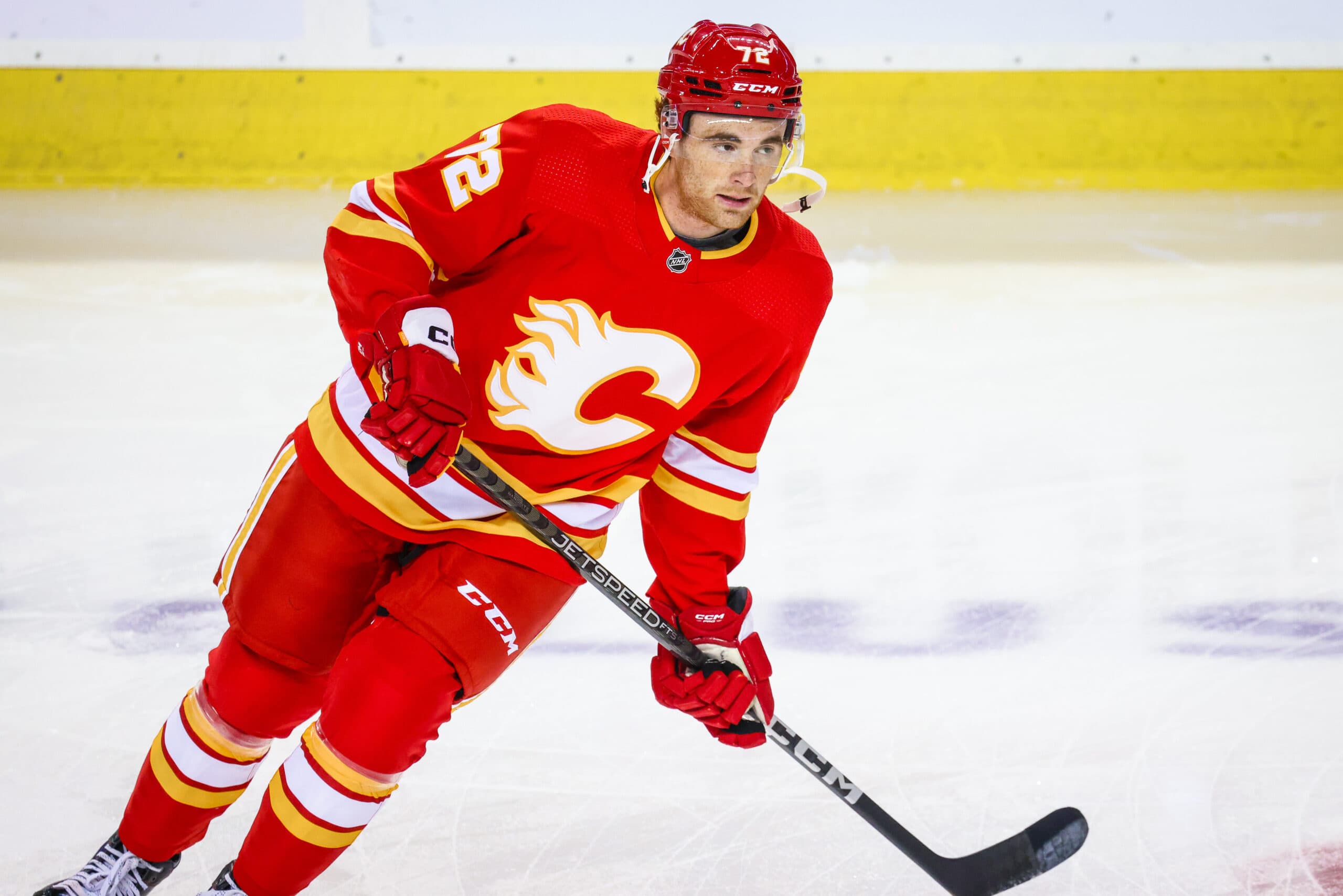 Dallas and Calgary swapped depth defenseman on Monday.