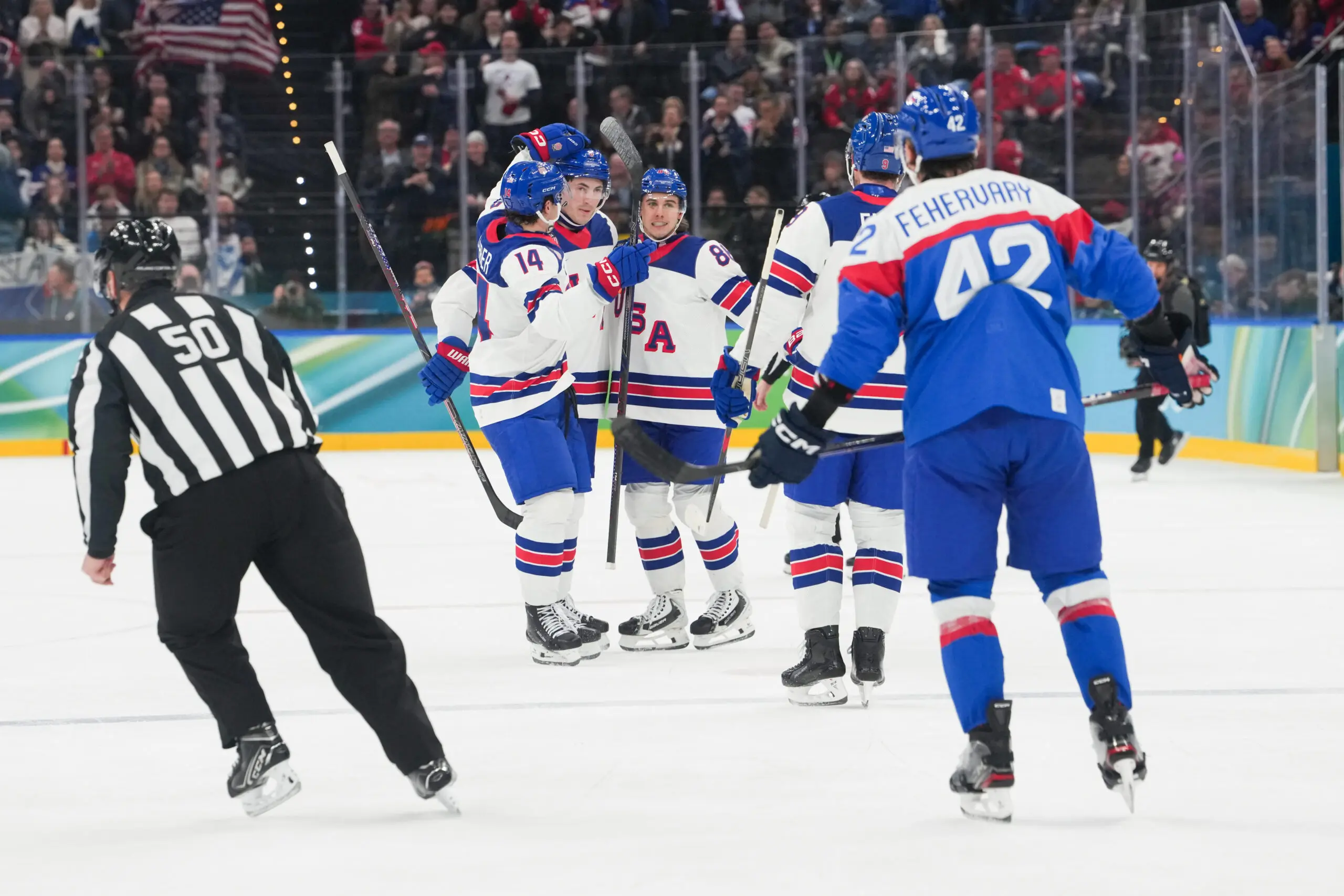 USA advances to men’s Olympic hockey finals after big win over Slovakia