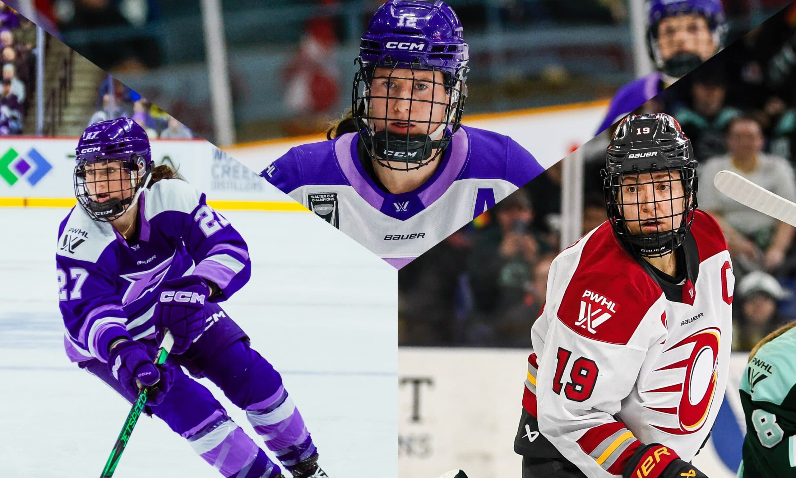 Minnesota Frost forwards Taylor Heise and Kelly Pannek, Ottawa Charge forward Brianne Jenner