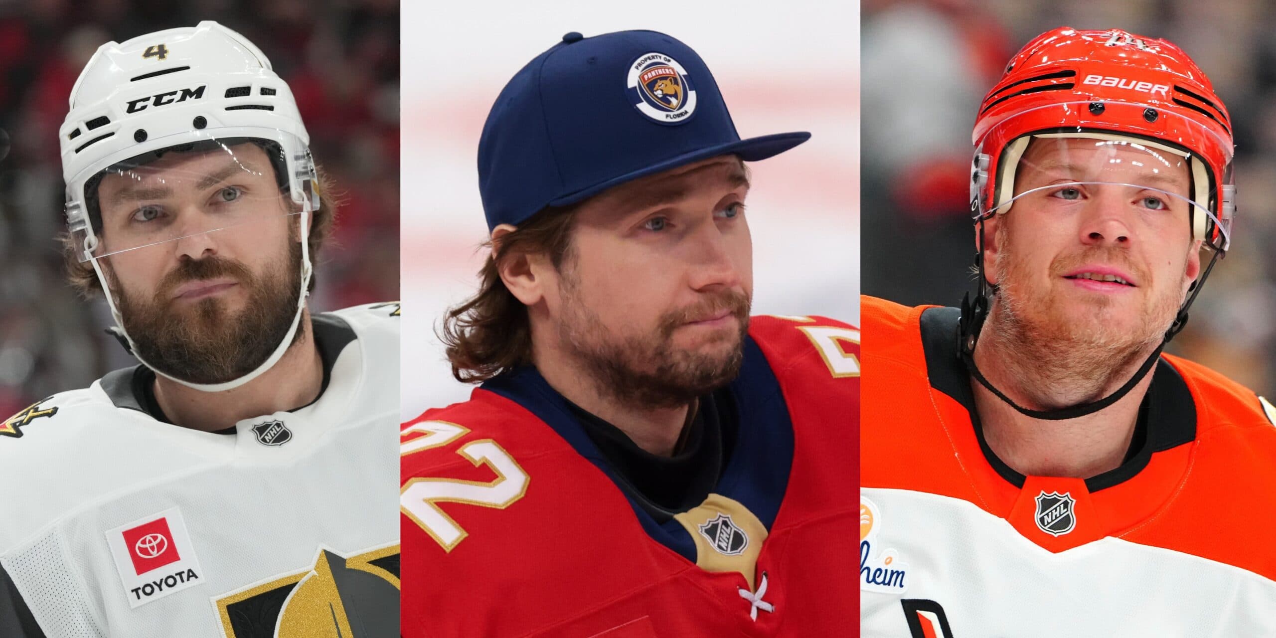 Rasmus Andersson, Sergei Bobrovsky and John Carlson