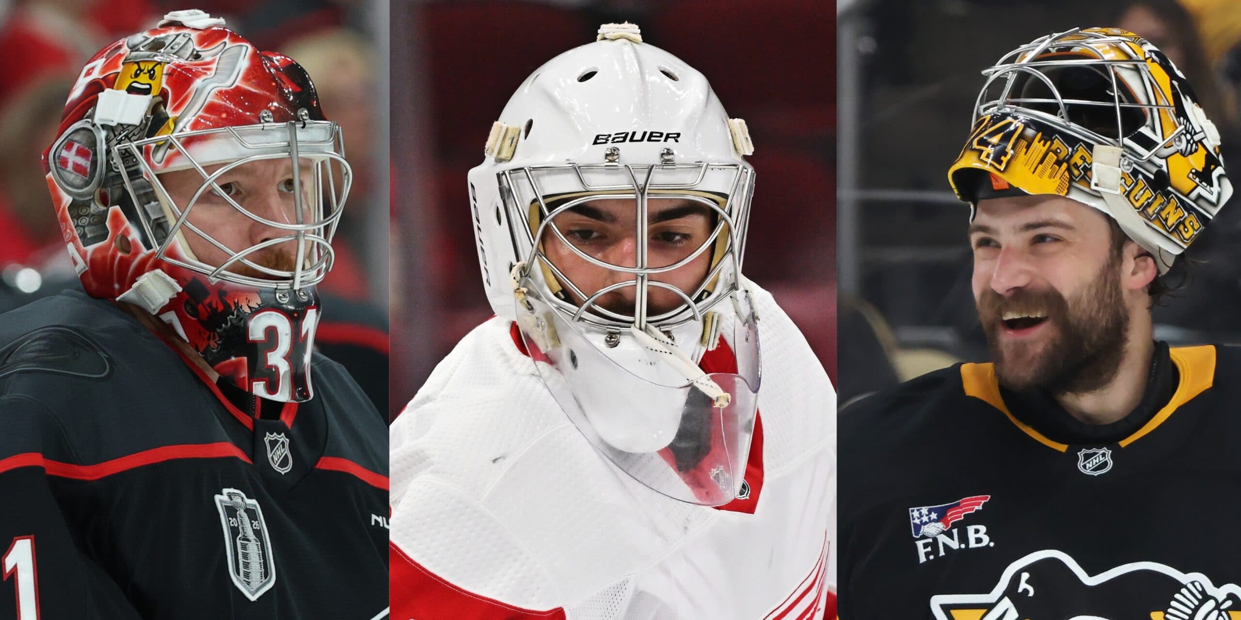 Frederik Andersen, Sebastian Cossa and Stuart Skinner