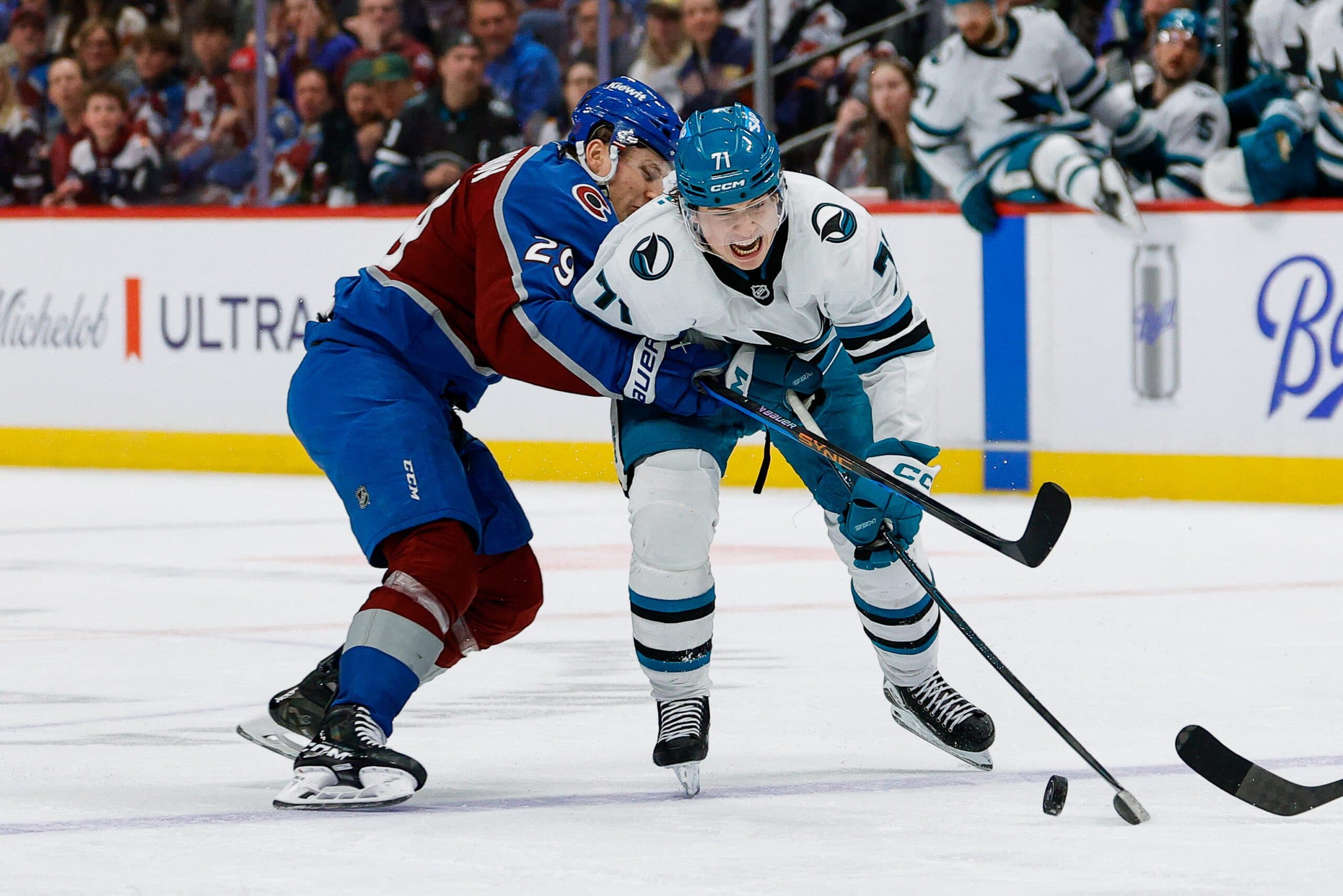Nathan MacKinnon and Macklin Celebrini