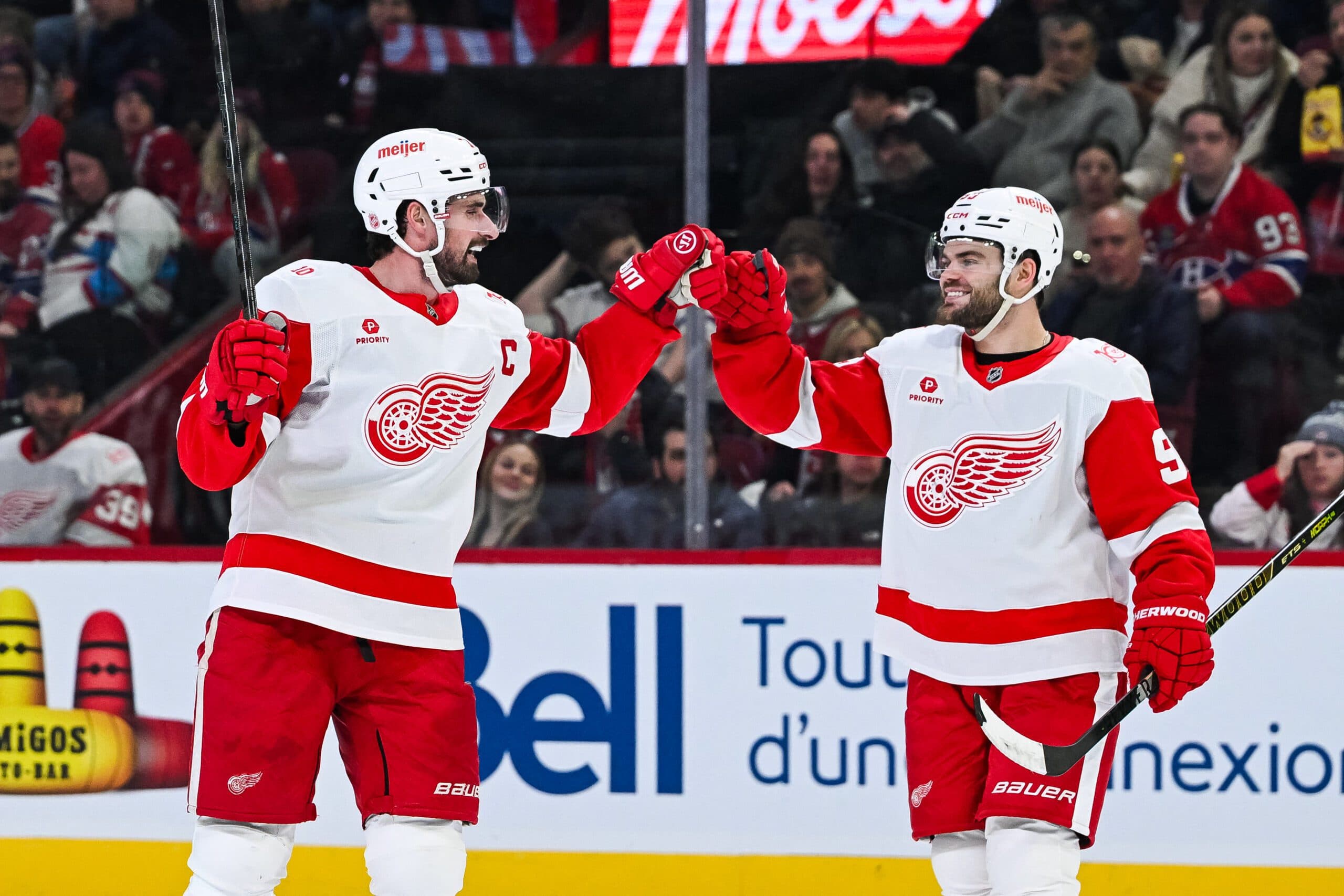 Dylan Larkin and Alex DeBrincat