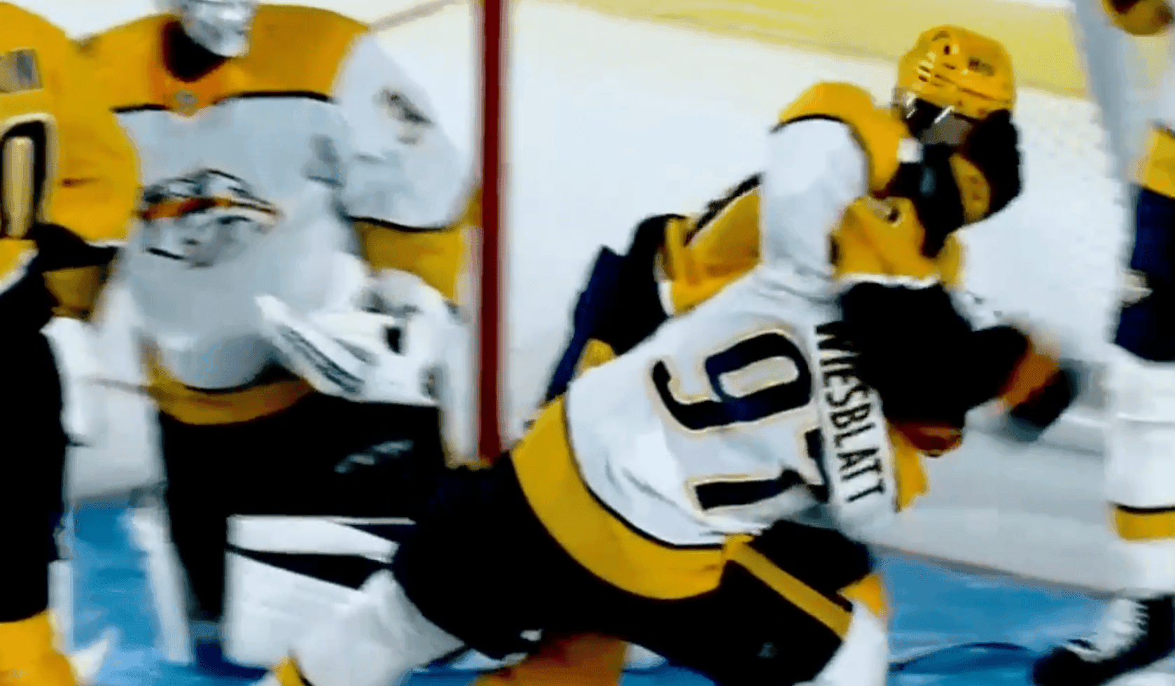 Wiesblatt brothers fight during Predators’ intrasquad scrimmage