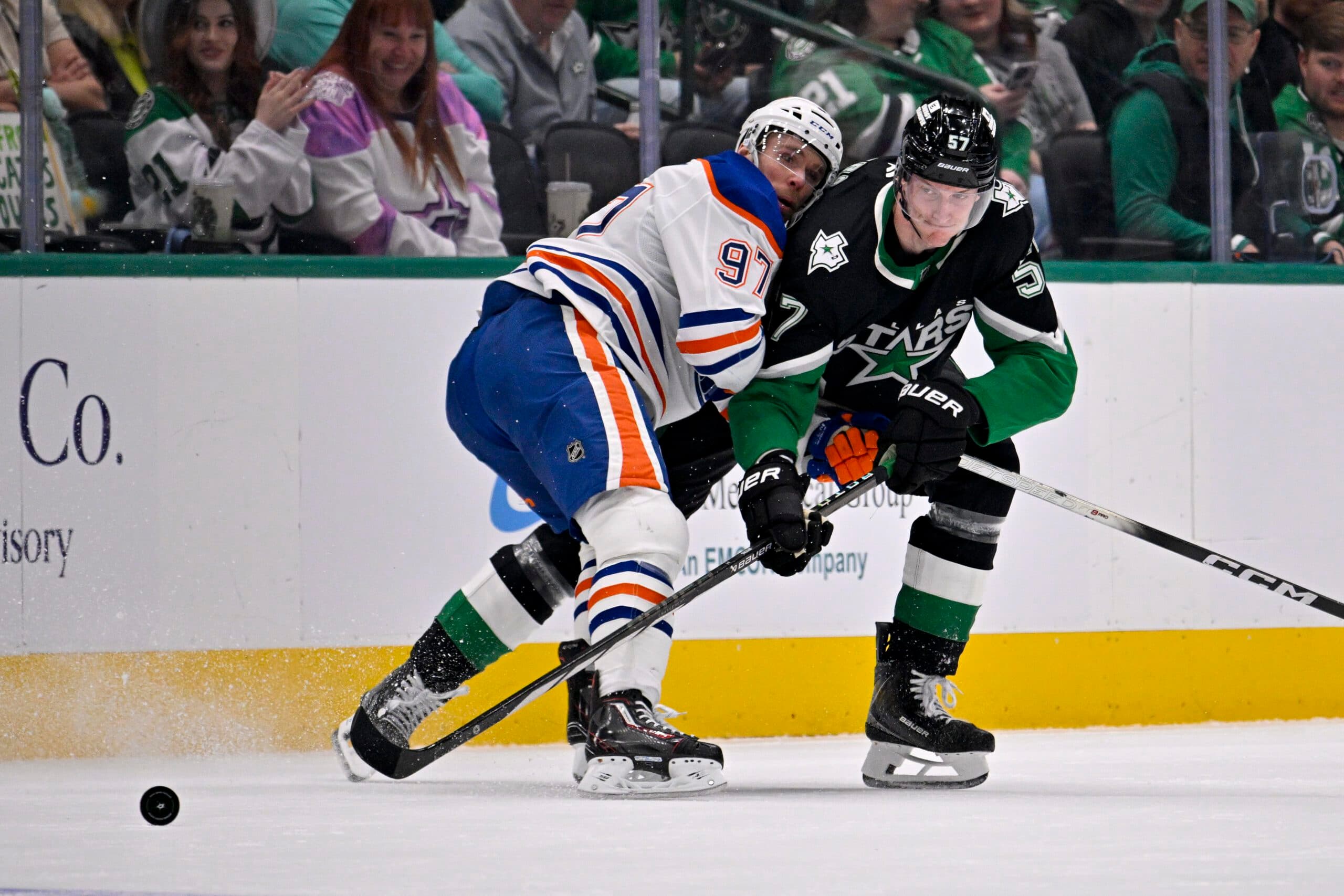 Connor McDavid and Tyler Myers