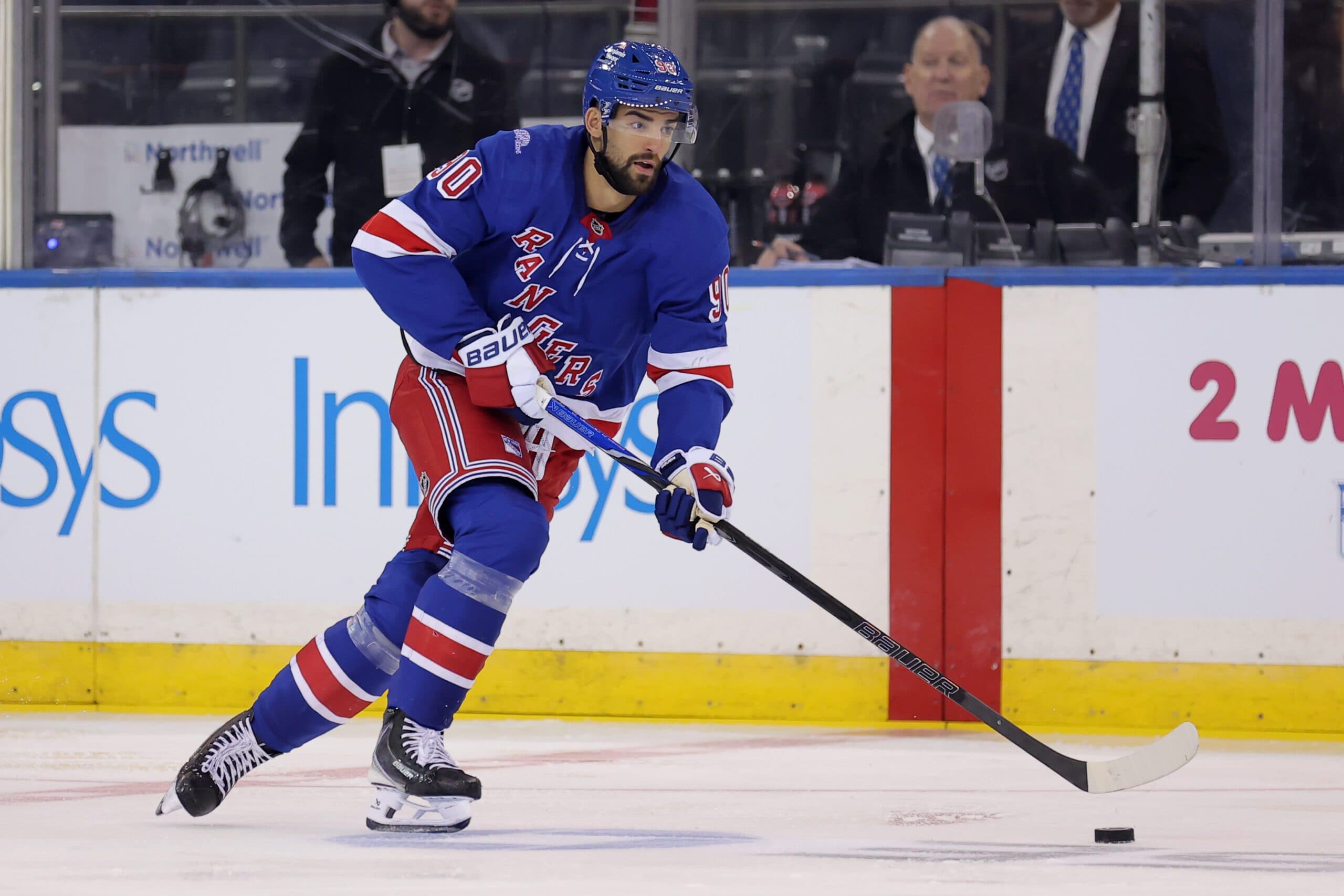 Rangers’ Joe Veleno leaves game against Mammoth
