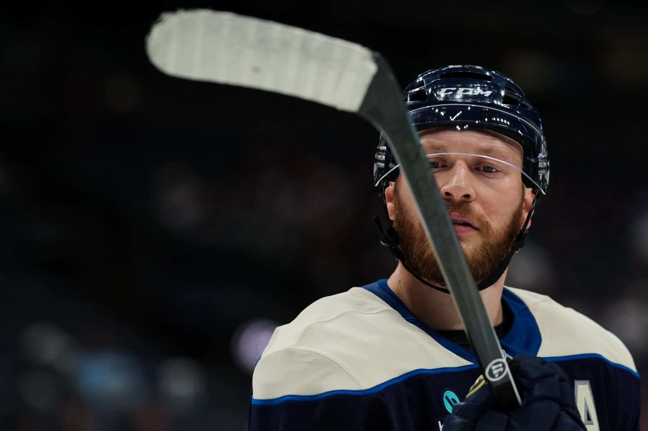 Blue Jackets’ Olivier ejected for slashing Panthers’ Balinskis