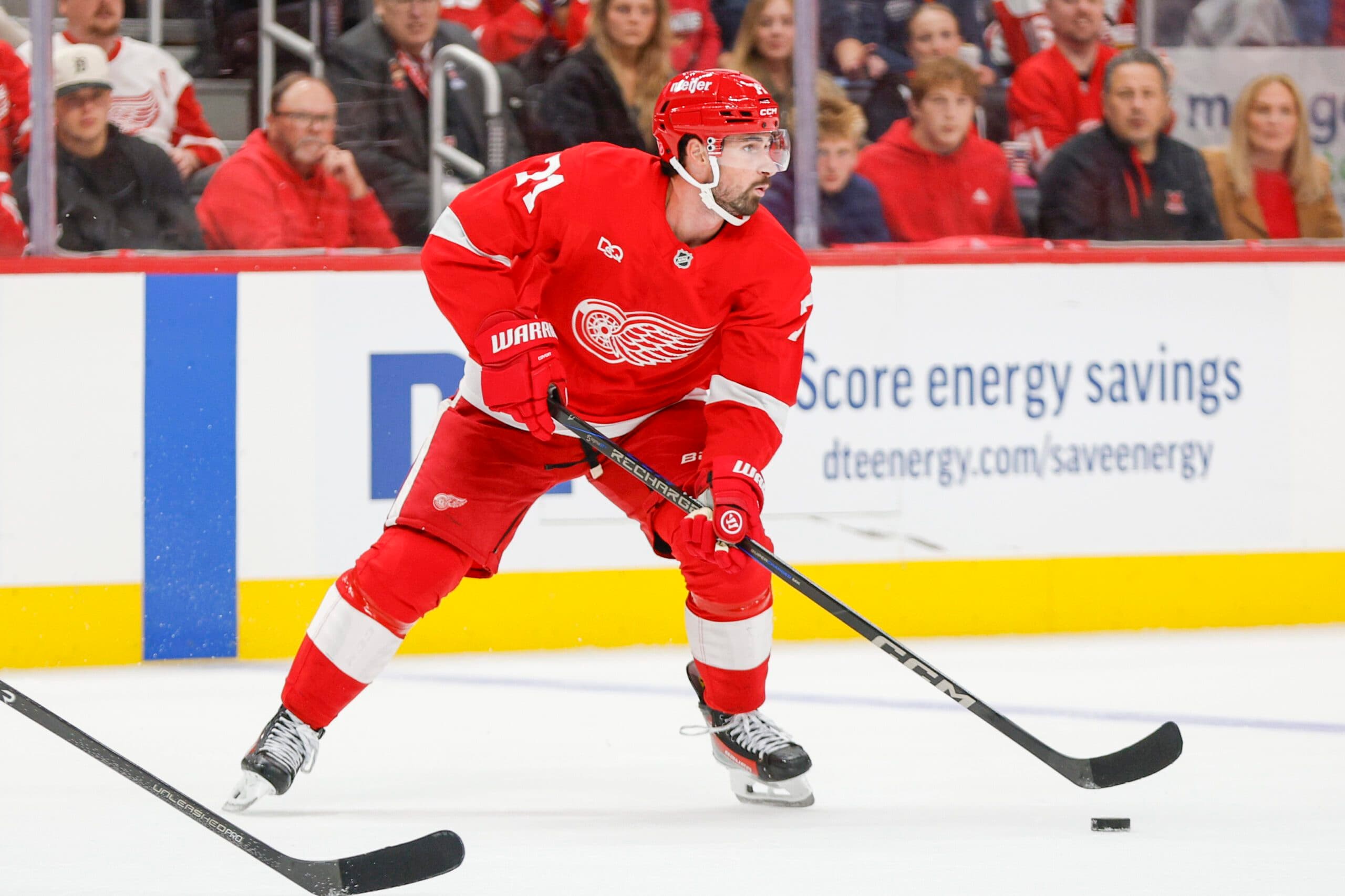 Larkin had a goal and an assist in Detroit's 5-3 win over the Ottawa Senators on Tuesday.