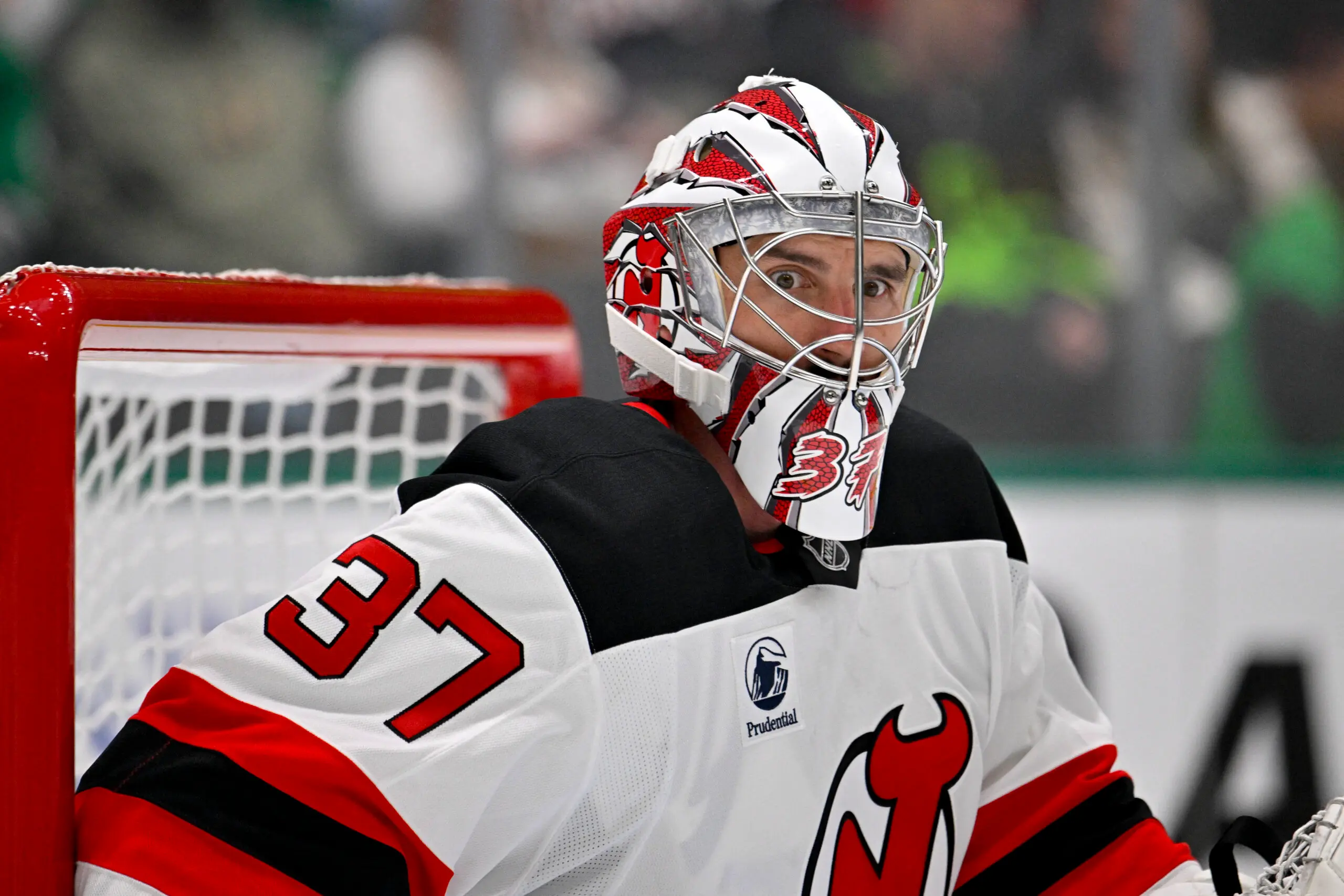 Connor Hellebuyck lived up to expectations in Devils debut