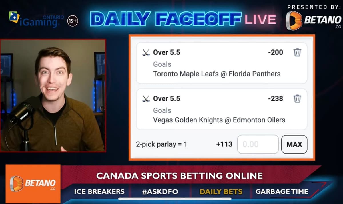 Betano Daily Bets Toronto Florida And Vegas Edmonton Over 5 5 Parlay betano-daily-bets-toronto-florida-and-vegas-edmonton-over-5-5-parlay