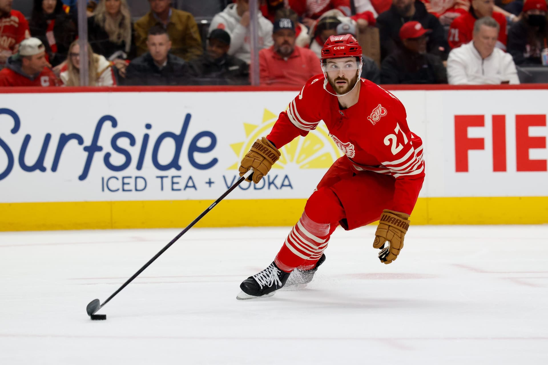 Michaelj Rasmussen Red Wings’ Michael Rasmussen leaves game against Blue Jackets with injury