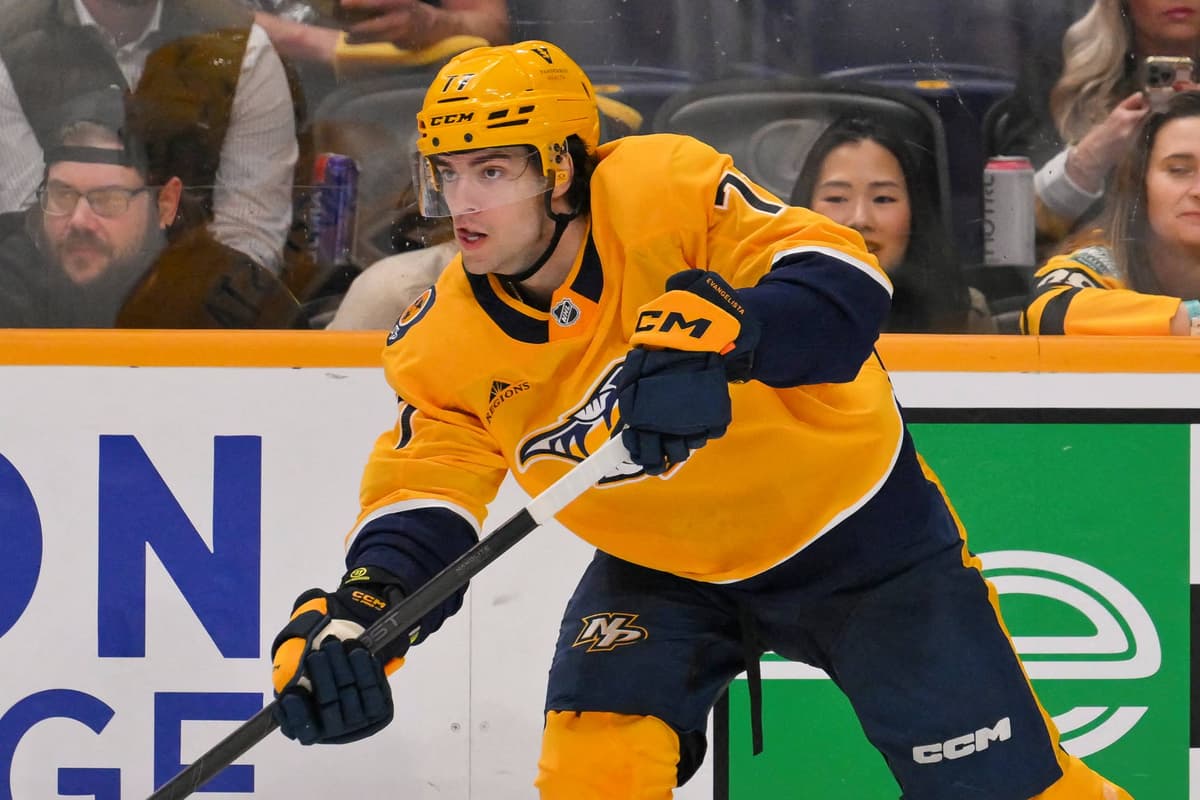 Photo: Daily Faceoff Devils acquire Luke Evangelista from Predators for two draft picks
