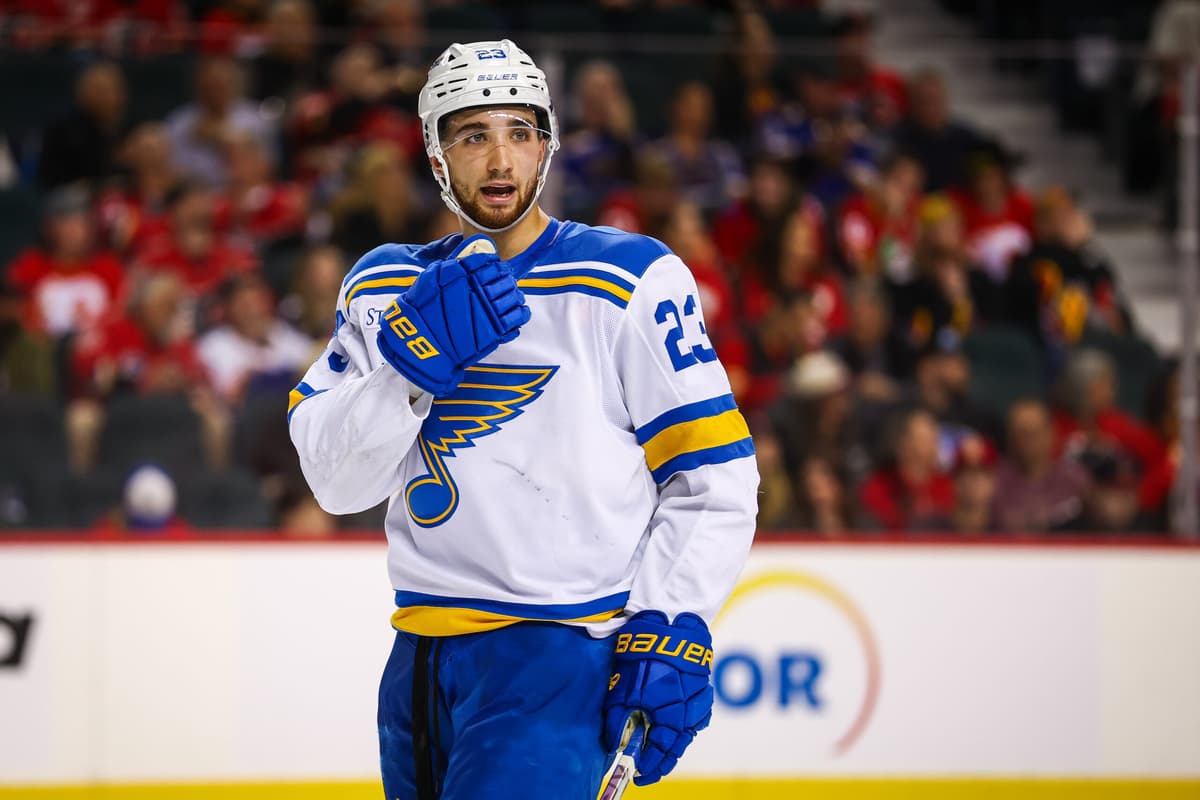 Logan Mailloux and Philip Broberg and St. Louis Blues — Mailloux's Upper-Body Injury Clouds Blues' Top-Four Defense Ahead of October Opener