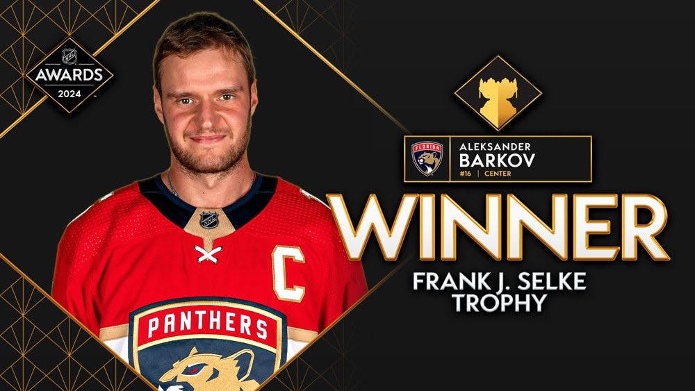 Panthers’ Aleksander Barkov Wins Selke Trophy